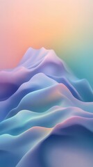 Obraz premium Pastel-colored, smooth, undulating hills; abstract landscape.