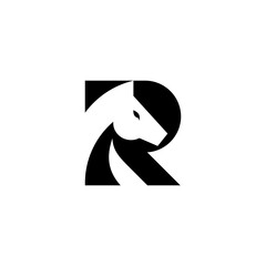 letter R horse logo