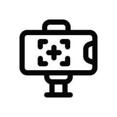 selfie line icon. Clean and minimalist vector icon for websites, mobile apps, presentations, and logos. Fully scalable and customizable for any project.