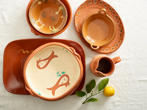 Terra cotta serving pieces