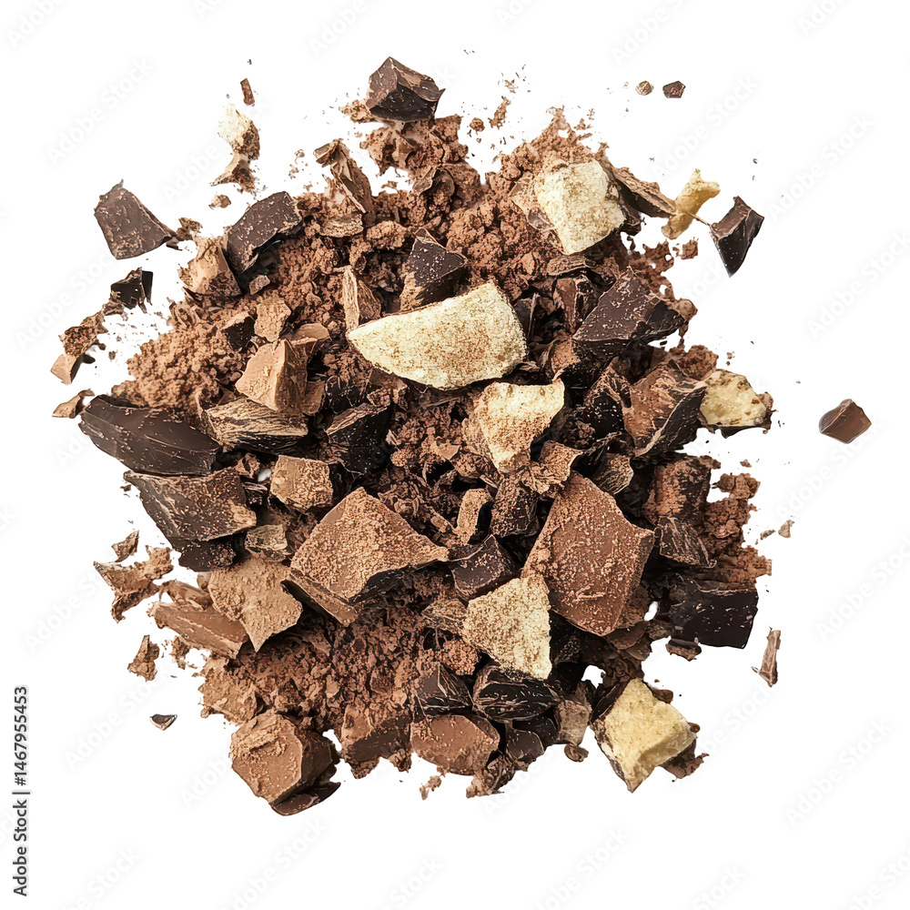 Poster umami cocoa isolated on transparent background .