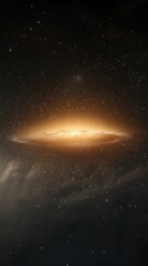 Fototapeta premium Distant galaxy, stars, cosmic dust, dark space.