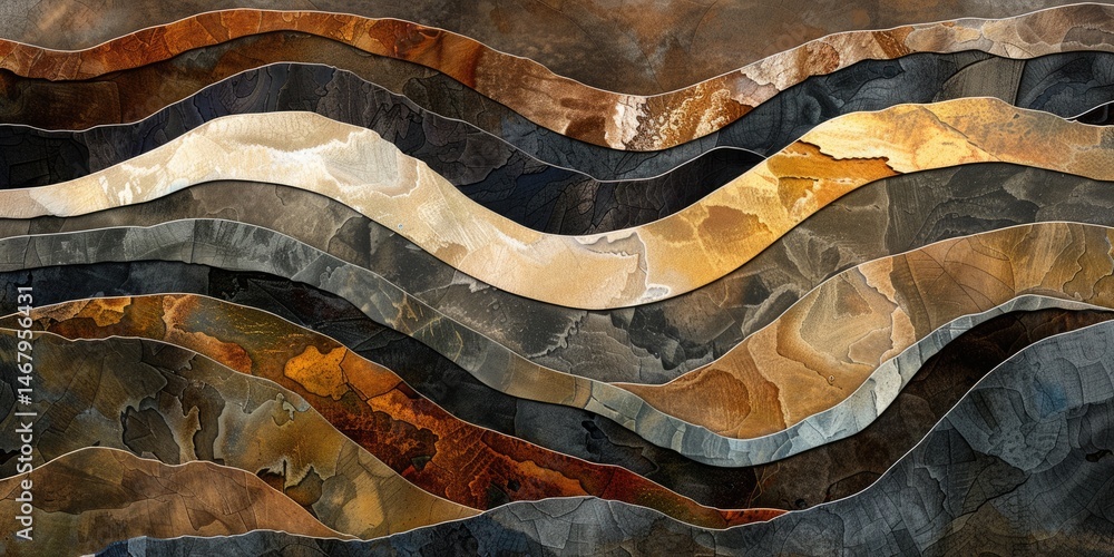 Poster the abstract rustic color wave flowing express the old style texture. seamless pattern of rough vivi