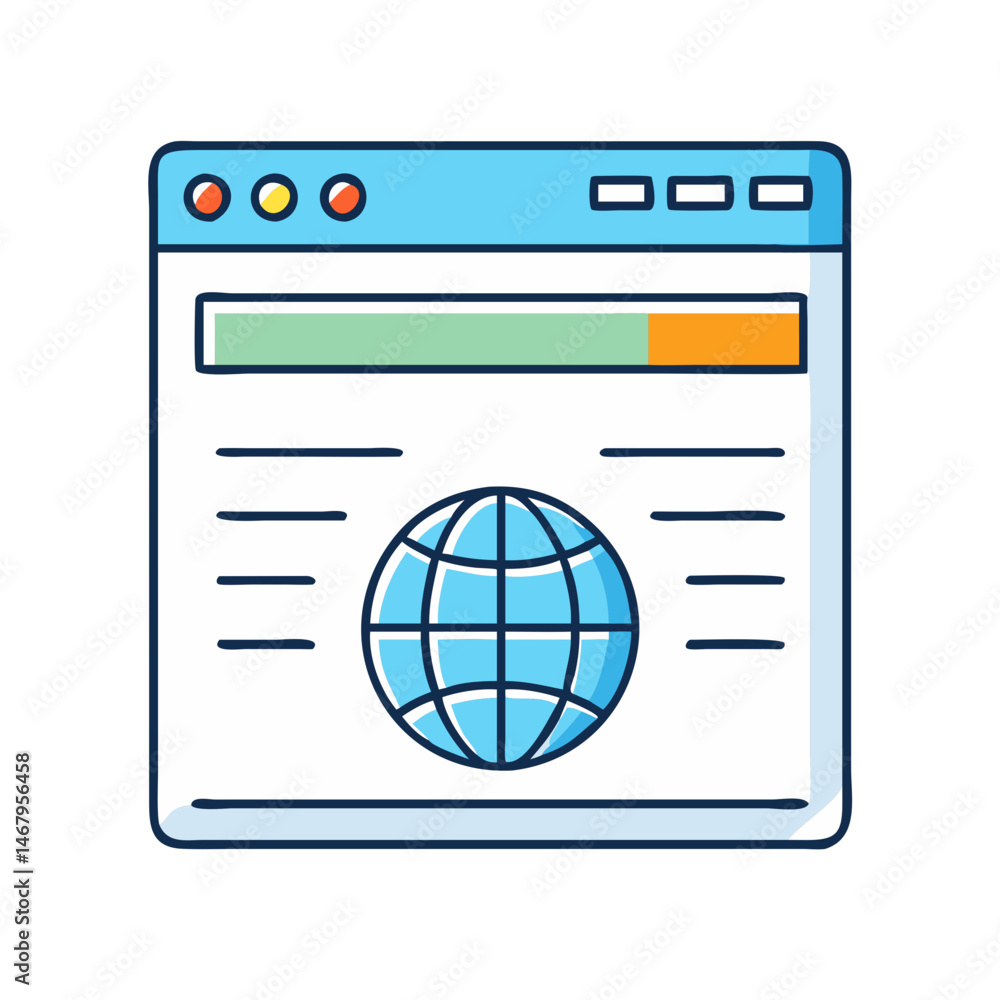 Aufkleber website browser internet page globe online network connection world wide web computer screen design