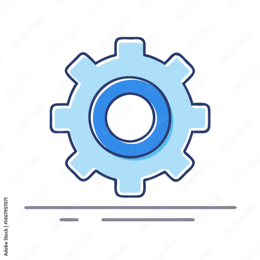 Poster gear cog wheel setting configuration options mechanism engineering industry process system design