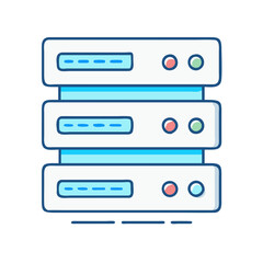 Server data center storage network database system technology cloud computing hosting servers rack