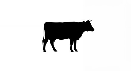 Cow silhouette graphic design