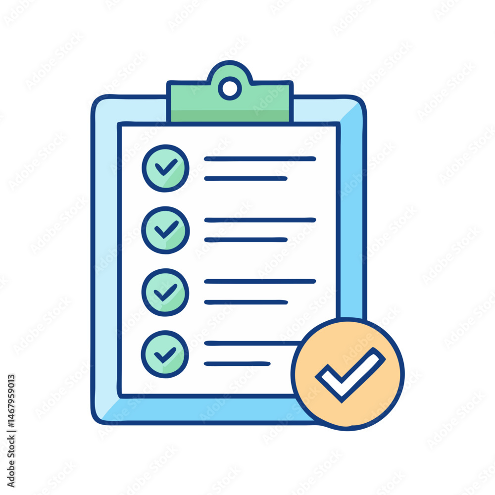 Poster checklist task management list check mark clipboard to do list planning project management task