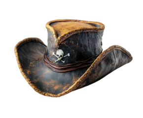 Pirate-themed hat vintage style costume accessory adventure isolated on transparent background