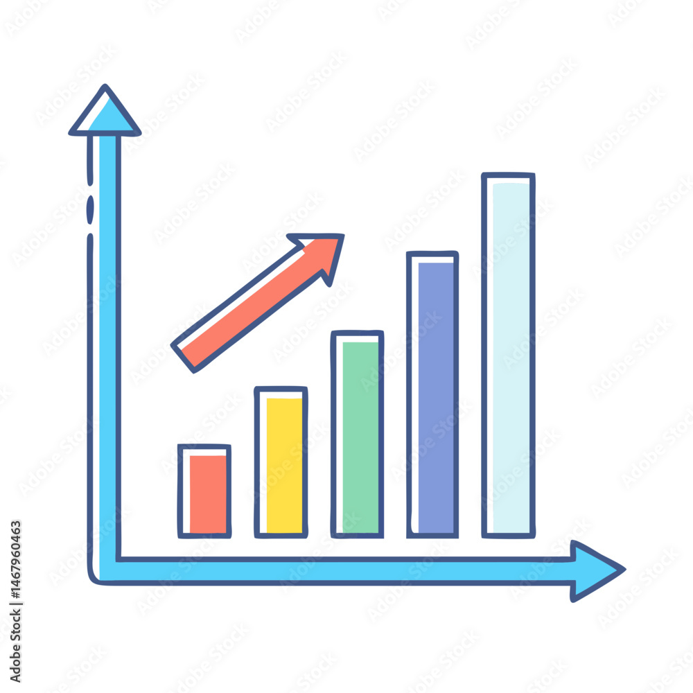 Poster growth chart business graph diagram infographic data analysis statistics market increase report succ