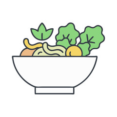 Delicious salad bowl fresh vegetables healthy food balanced diet nutrition vegan dish vegetarian meal