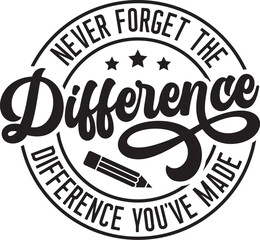 Never Forget the Difference You’ve Made Svg, Teacher Svg, Teacher Appreciation Svg, Retirement Gifts Svg, Coworker Svg, Teacher Quote Svg, coworker gift svg, best friends svg, work bestie, empowered w