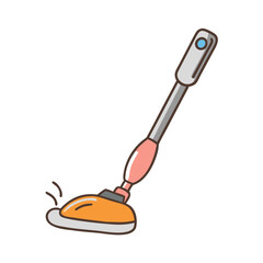 Cartoon floor cleaning mop illustration for home cleaning services and house chores equipment concept