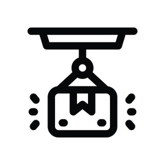 lifting line icon. Clean and minimalist vector icon for websites, mobile apps, presentations, and logos. Fully scalable and customizable for any project.