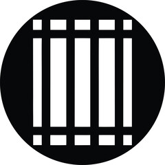 Jail Bars Icon Vector Illustration