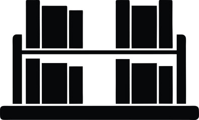 library shelf books icon vector illustration