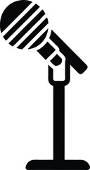 microphone stand icon vector illustration