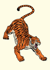 tiger vector design illustration