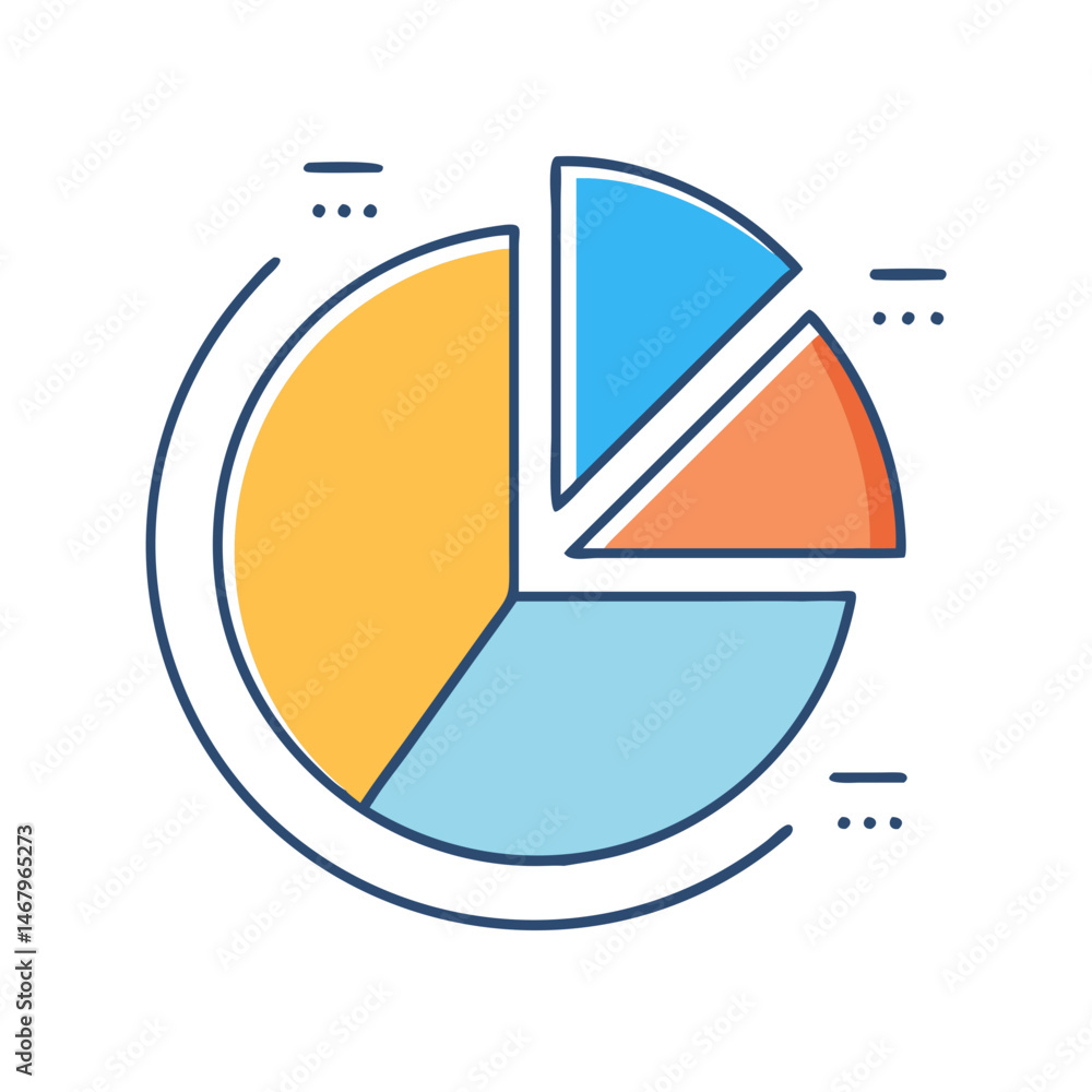Poster pie chart infographic data visualization business analysis reporting statistics diagram design