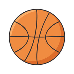 Fototapeta premium Isolated cartoon basketball vector illustration for sports equipment and recreation game design