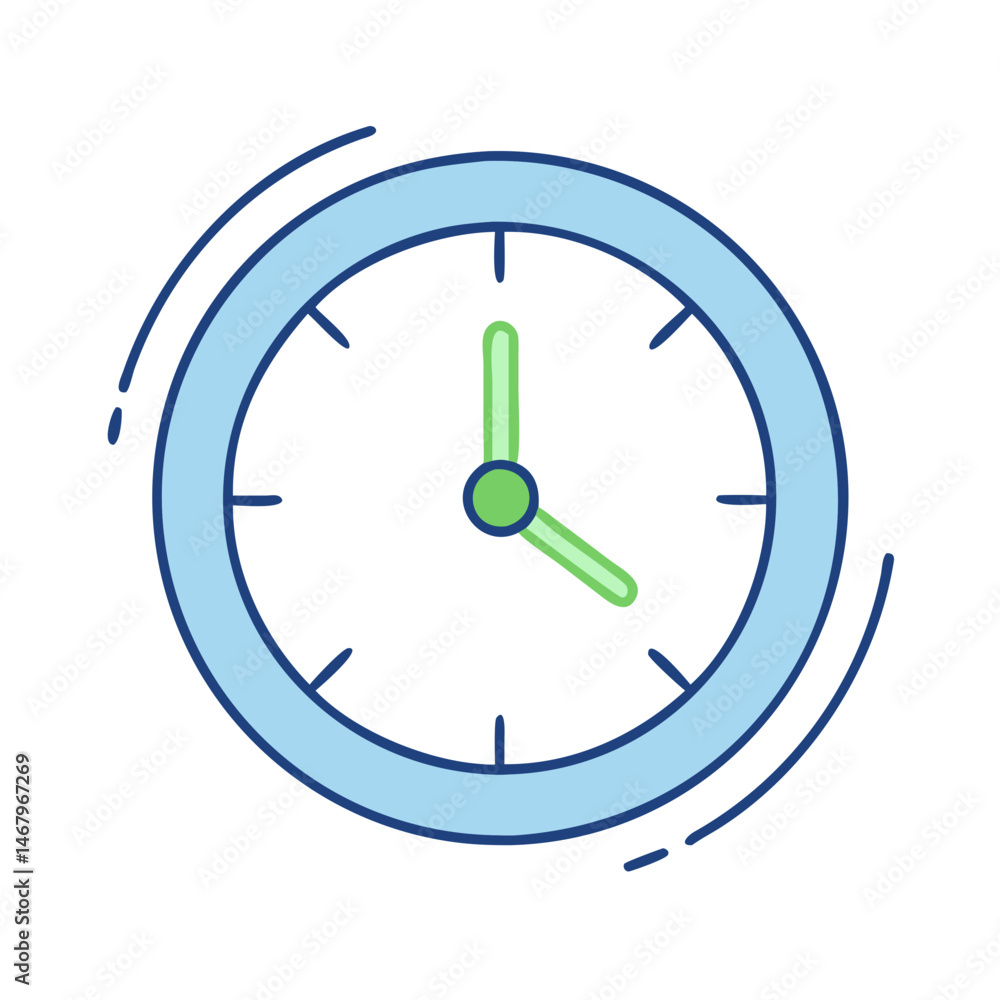Poster clock time management schedule appointment reminder alarm deadline watch timer concept vector icon d