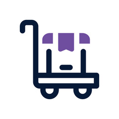 trolley duotone icon. Sleek and modern vector icon for websites, mobile apps, marketing materials, and corporate design. Fully scalable and ready to use.