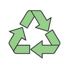 Recycle symbol vector graphic design for environmental protection and sustainability concept art