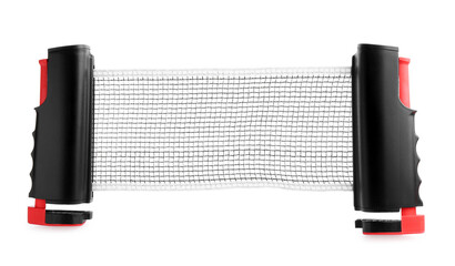Portable ping pong net isolated on white