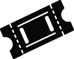 Ticket Stub Cinema Icon Vector Illustration