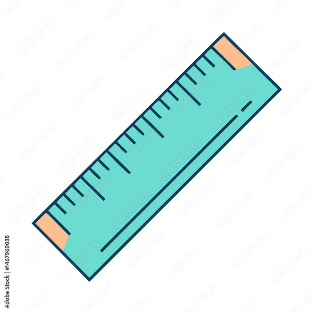 Poster measuring ruler tool for construction and design with inches and centimeters for accuracy and precis