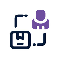 distribution duotone icon. Sleek and modern vector icon for websites, mobile apps, marketing materials, and corporate design. Fully scalable and ready to use.