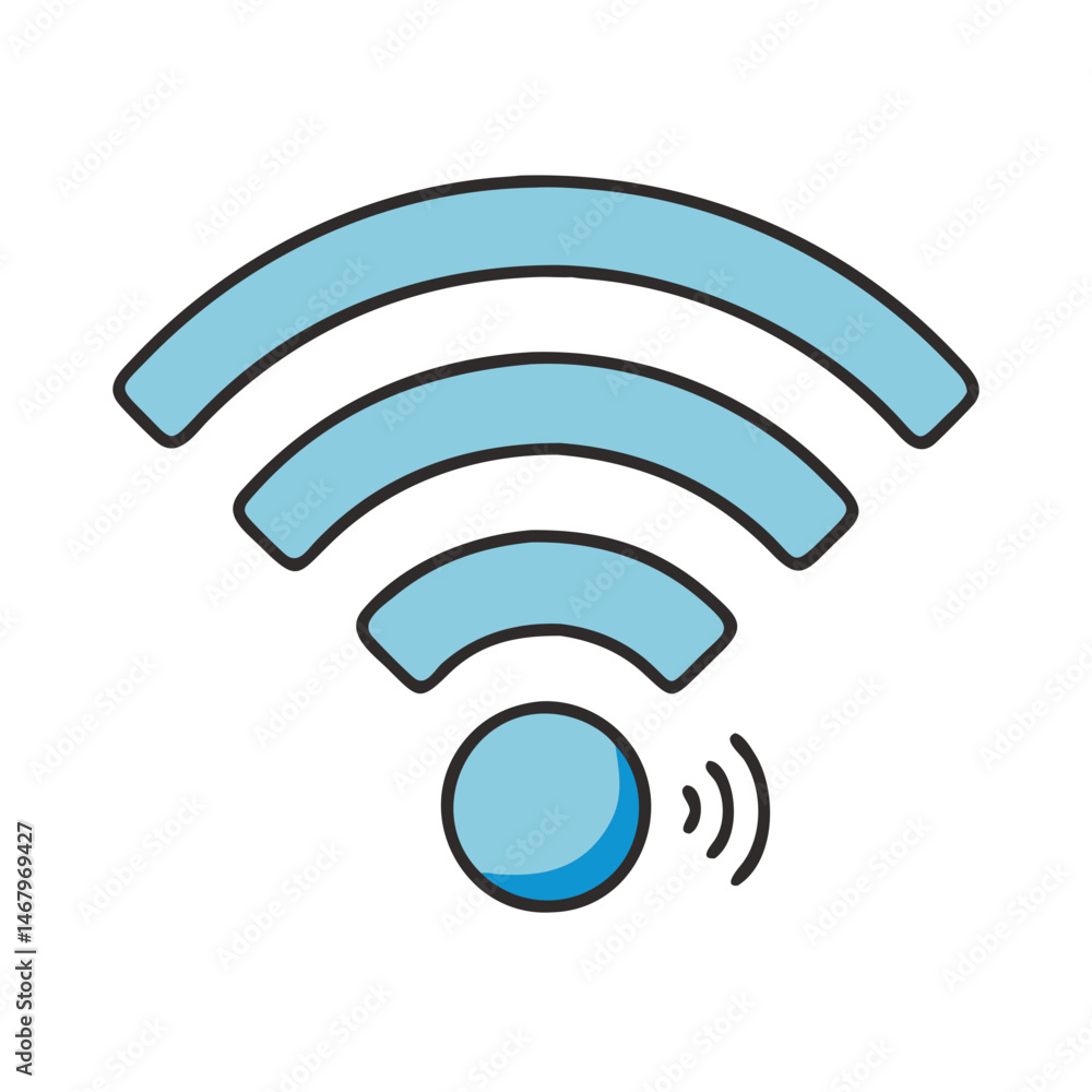 Poster wifi signal icon wireless internet connection symbol network technology hotspot access point concept