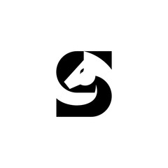 letter S horse logo