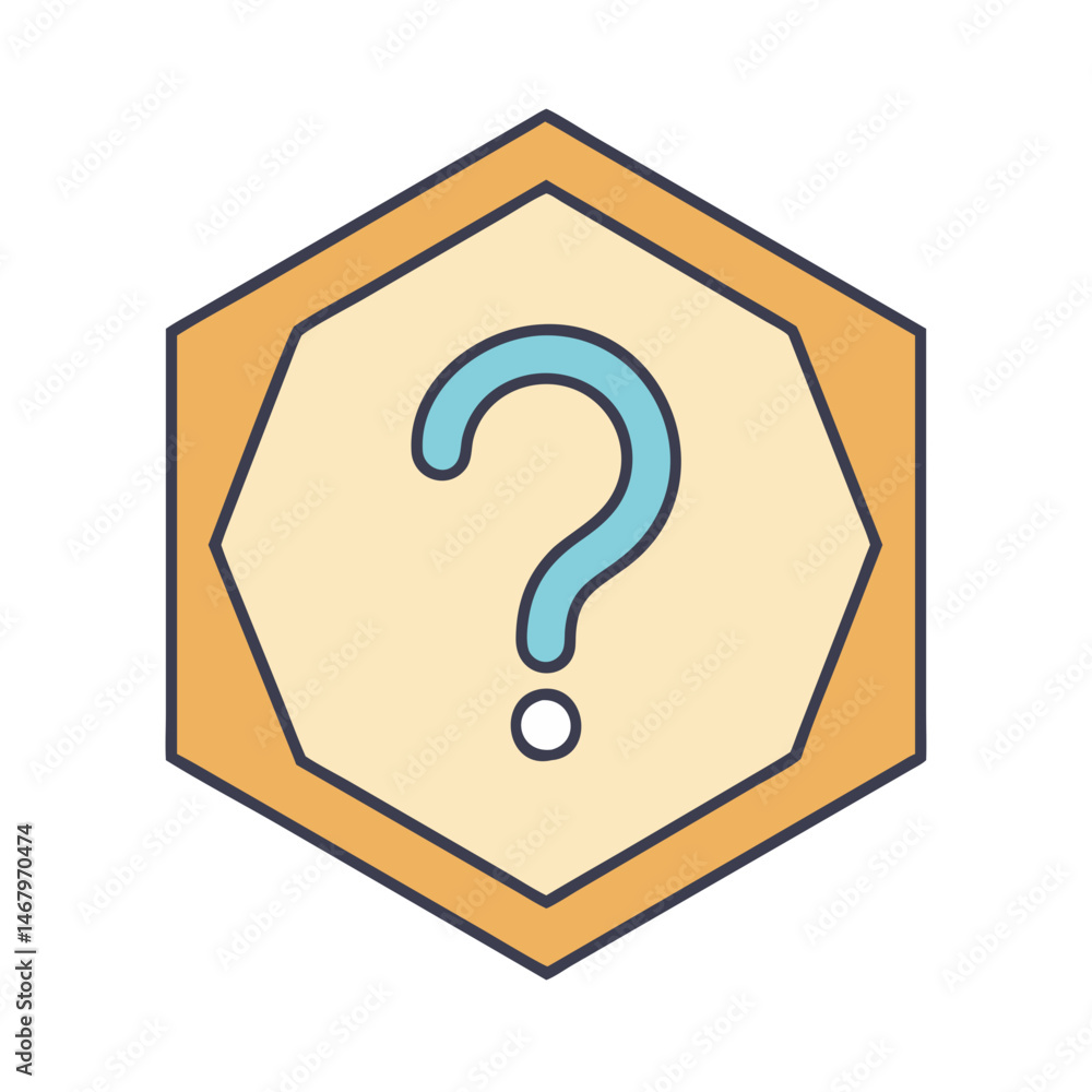 Poster question mark icon vector illustration concept for faq help support and assistance design