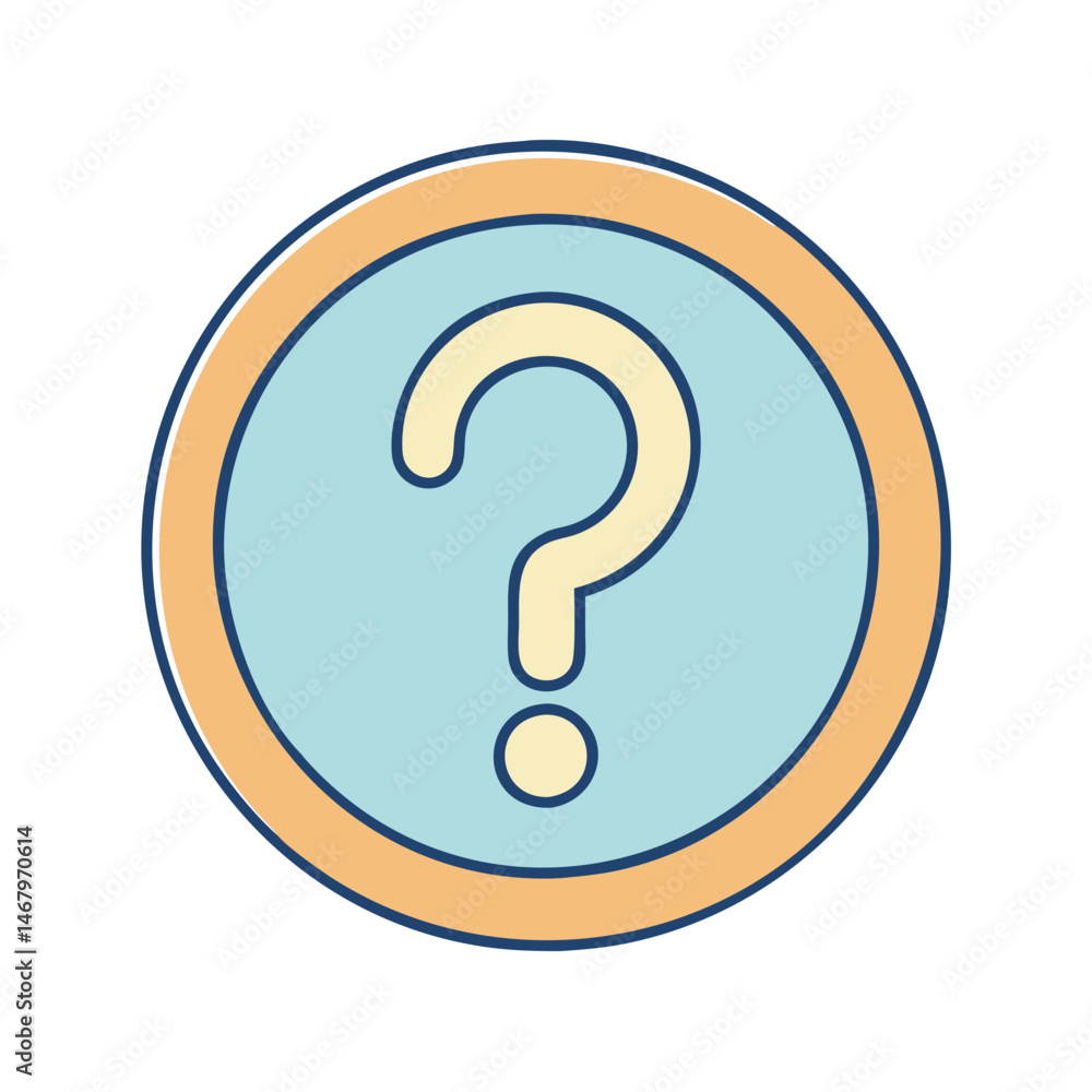 Poster question mark icon vector illustration symbol for help faq support and problem solving concept desig