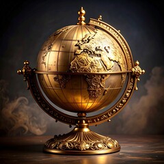 golden globe on the table