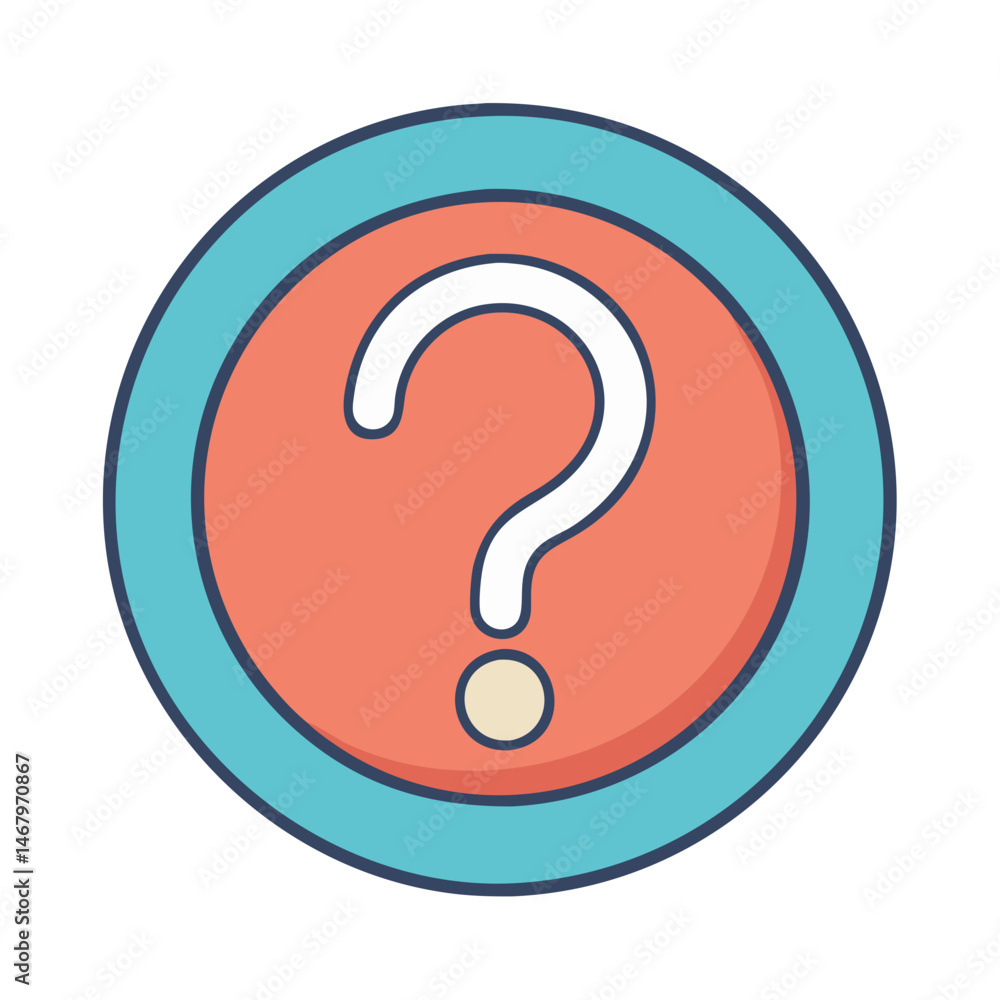 Poster question mark icon vector illustration symbol of query help support and faq sign graphic design