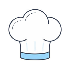 Chef hat illustration for culinary arts cooking baking restaurant and food service design element
