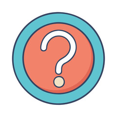 Question mark icon vector illustration symbol of query help support and faq sign graphic design