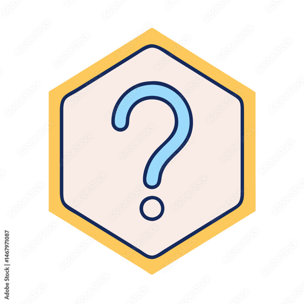 Poster question mark icon vector illustration symbol of query confusion and solution concept design