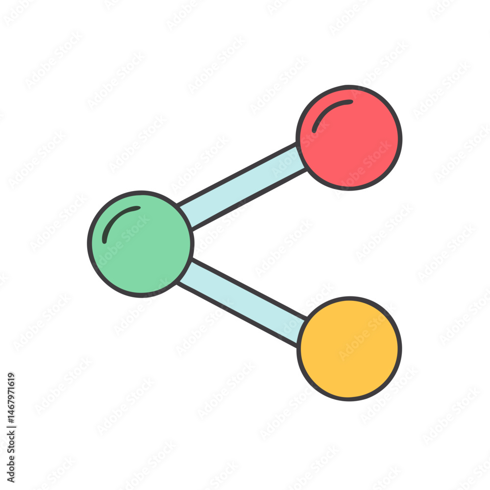 Poster share icon vector illustration for social media connection networking and communication design