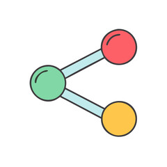 Share icon vector illustration for social media connection networking and communication design