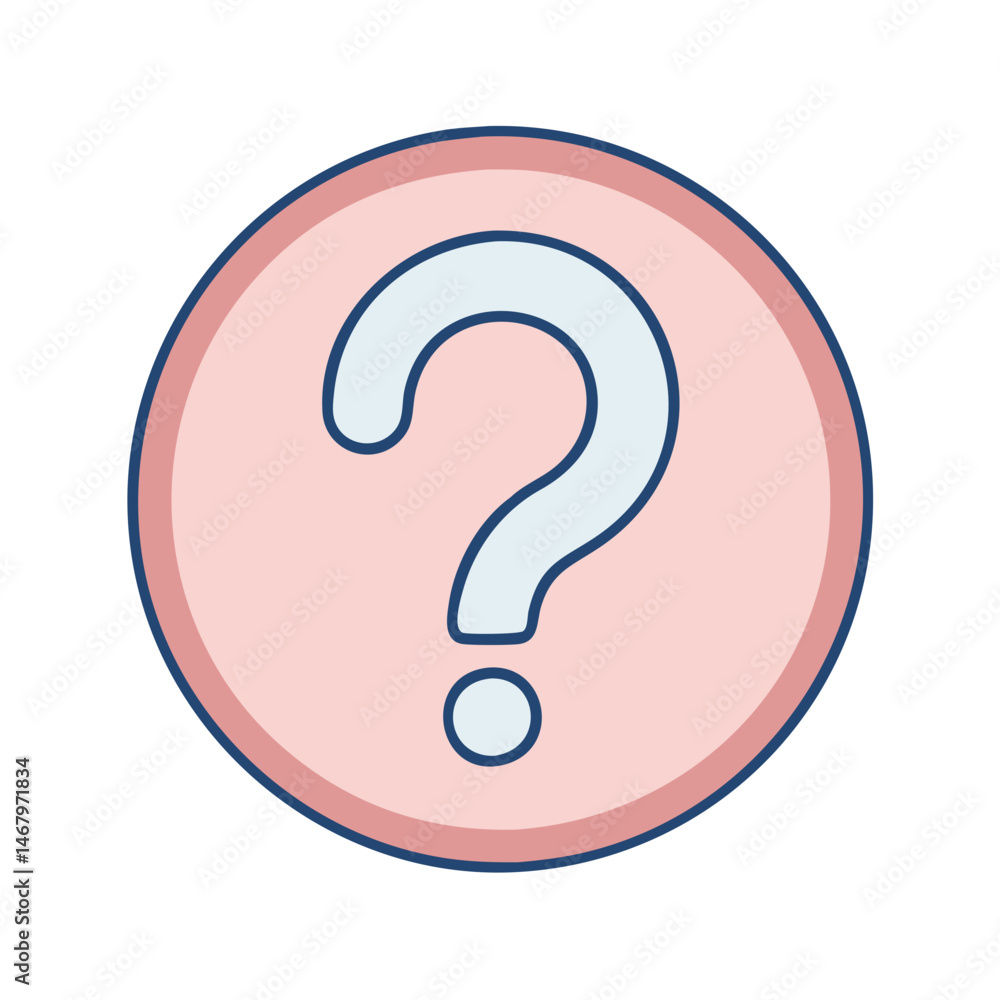 Poster question mark icon vector illustration concept for help support faq and problem solving guide