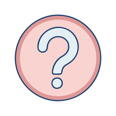 Question mark icon vector illustration concept for help support faq and problem solving guide