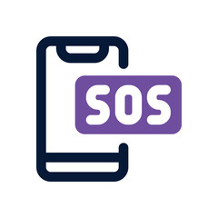 sos duotone icon. Sleek and modern vector icon for websites, mobile apps, marketing materials, and corporate design. Fully scalable and ready to use.