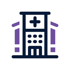 hospital duotone icon. Sleek and modern vector icon for websites, mobile apps, marketing materials, and corporate design. Fully scalable and ready to use.
