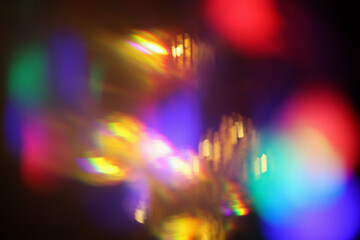 Smoke Abstract blur soft focus blinking light copy space background. Light and shadow rays refraction.