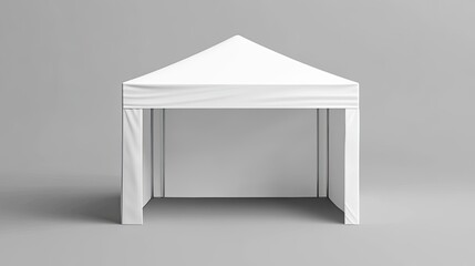 White Canopy Tent Mockup Clean with Modern, and EventReady Backdrop.