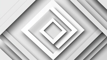 Obraz premium White Diamond Tunnel Geometric Minimalism and Modern Architecture.