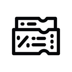 coupon line icon. Clean and minimalist vector icon for websites, mobile apps, presentations, and logos. Fully scalable and customizable for any project.